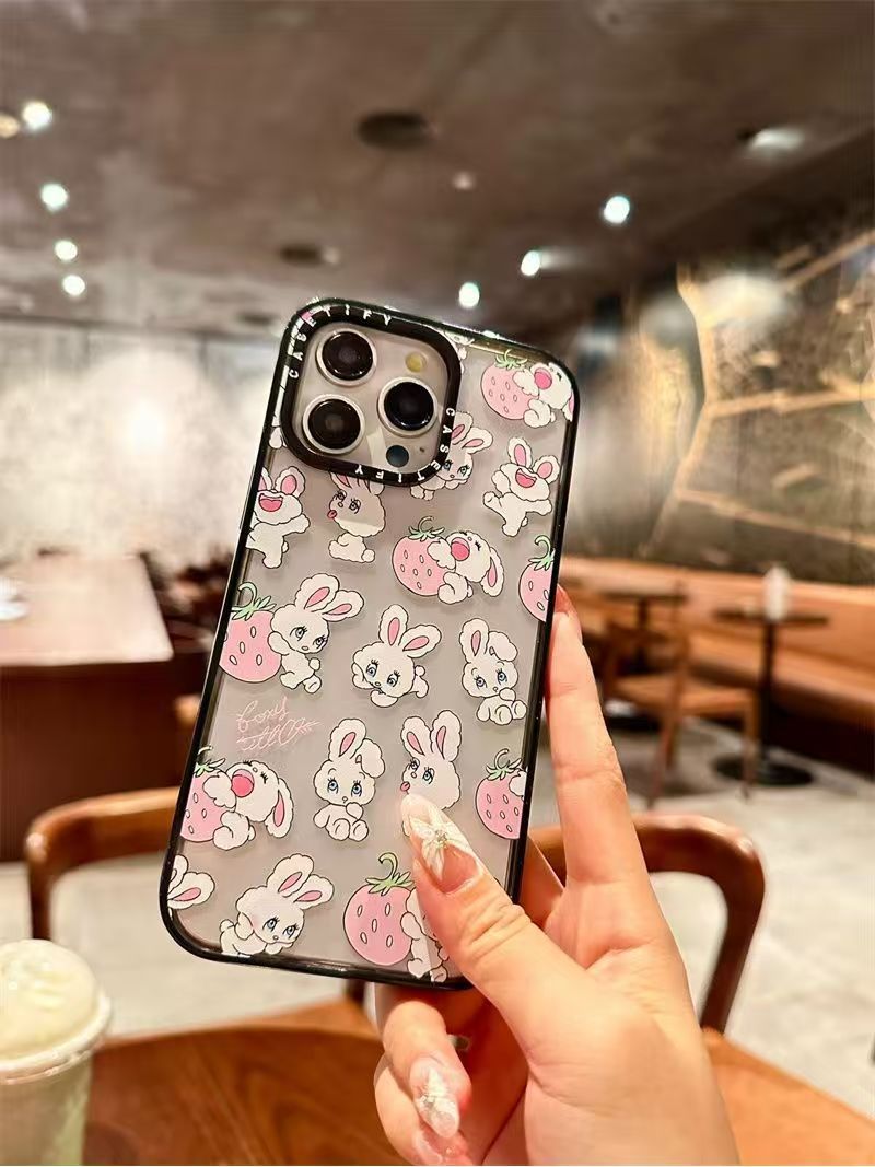 CASETiFY 花柄 iPhoneケース ストラップ付き Casetify iPhone 15 Pro Max ストラップ付きケース / 14 透明