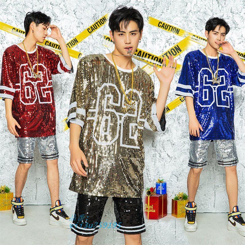 メンズ Tシャツ カジュアル 半袖 ストリート 舞台衣装 スポーティ 男子トップス 公演 ダンスウェア クラブ 発表会 イベント スパンヒップホップ  vii3u759195