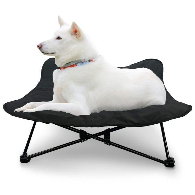 シンセーインターナショナル アイリスプラザ 犬用アウトドアベッド わんわんペットコット L 1011199014 ブラック