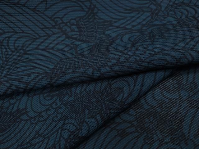 平和屋着物＊夏物 小紋 絽 枝花文 洗える着物 未使用 AAAZ6887st