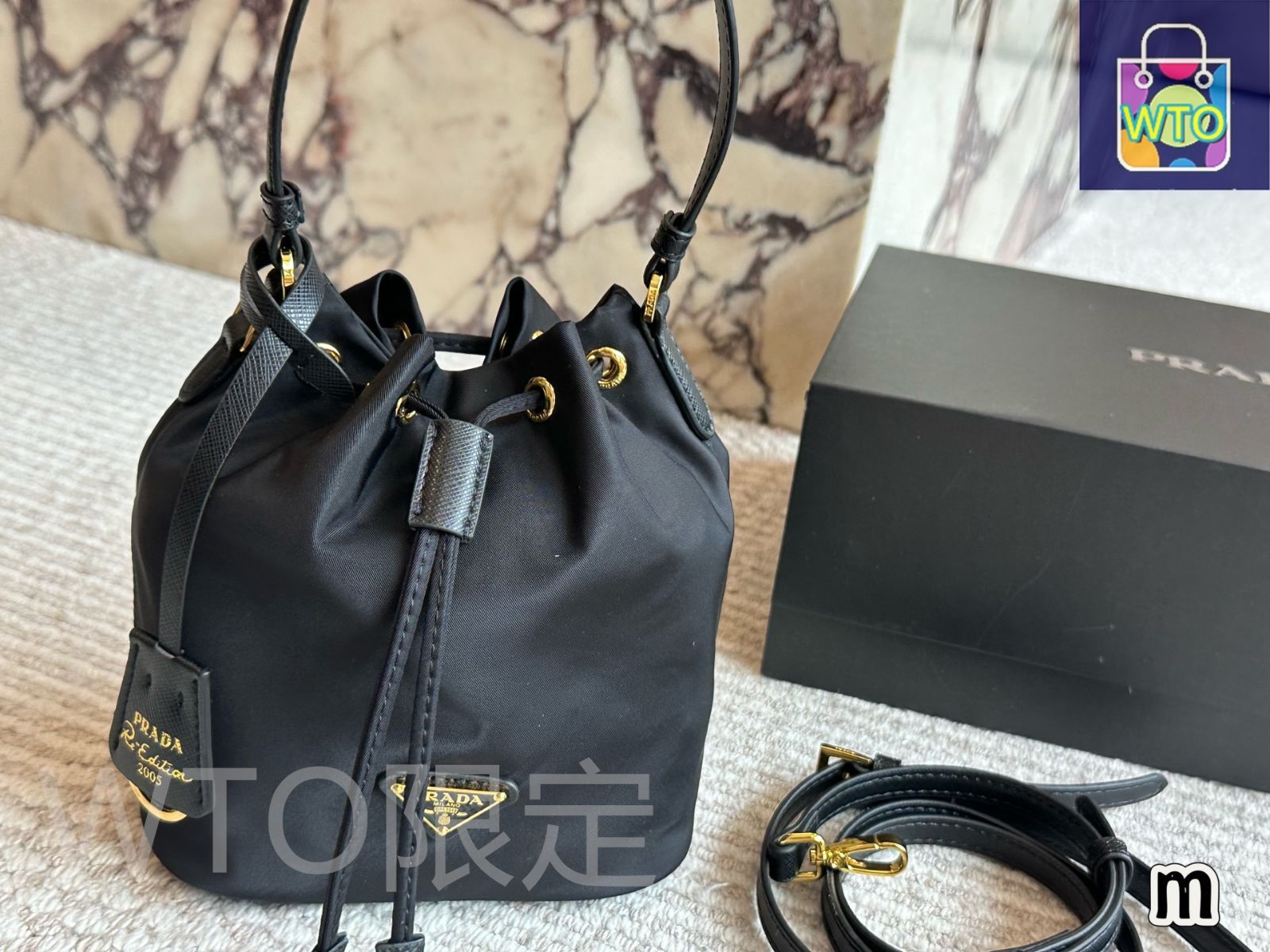 今日特価】Prada プラダ ナイロンバケットバッグ新シリーズ 今日特価】Prada プラダ ナイロンバケットバッグ新シリーズ