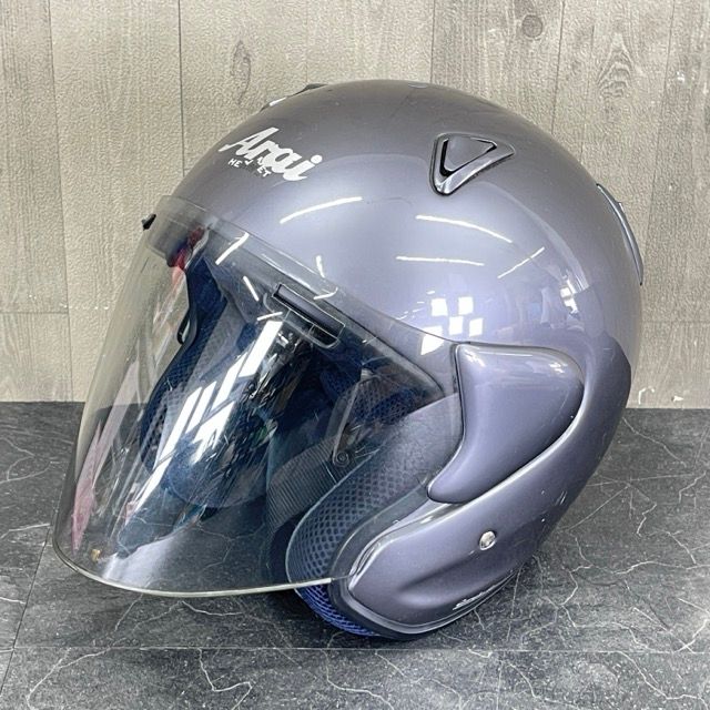 ジェットヘルメット 【中古】 ARAI アライ SZ-M 57-58cm グレー PSC  