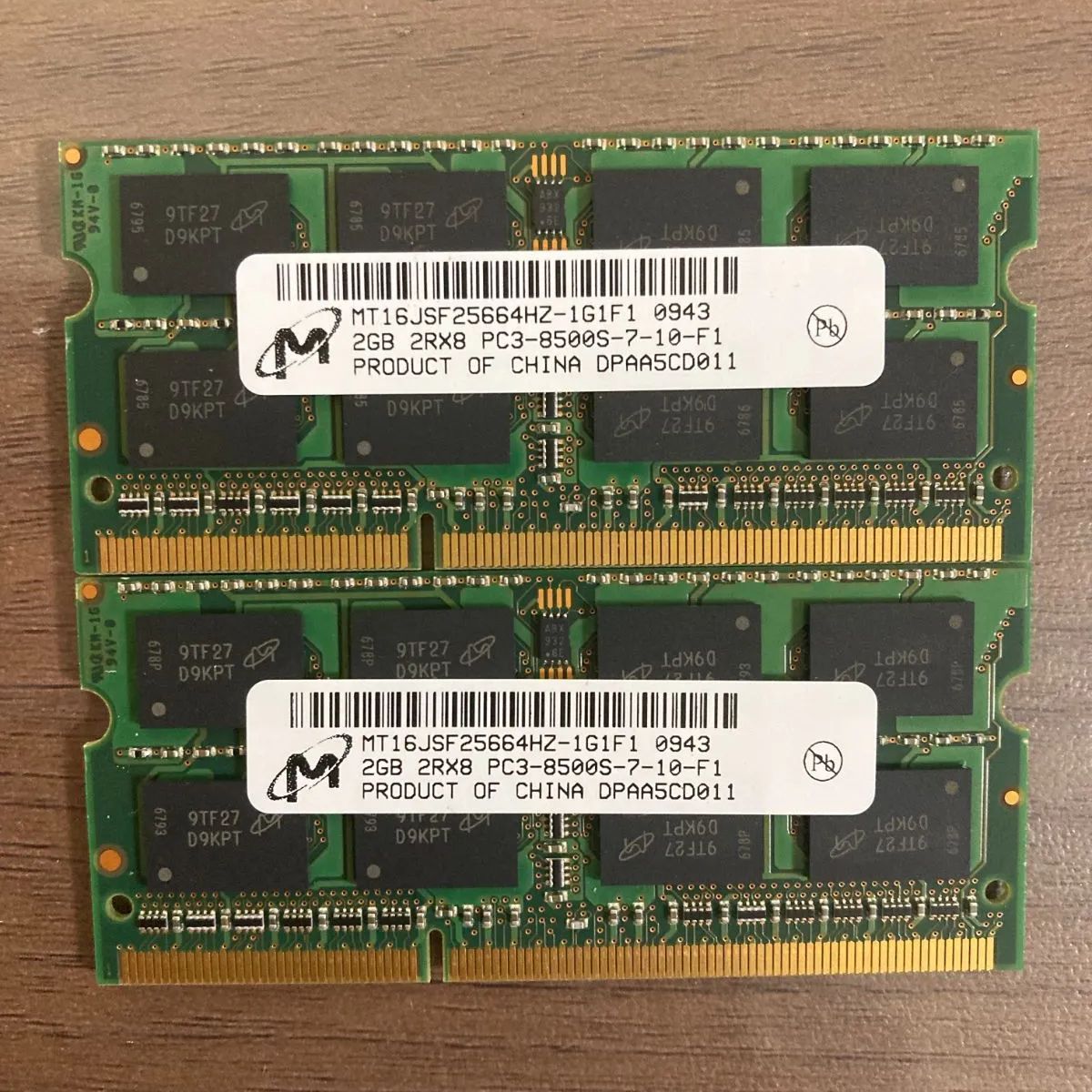 Micron 2GB PC3-8500 DDR3-1066MHz 204-Pin SoDimm Laptop Memory Kit (2x1GB)