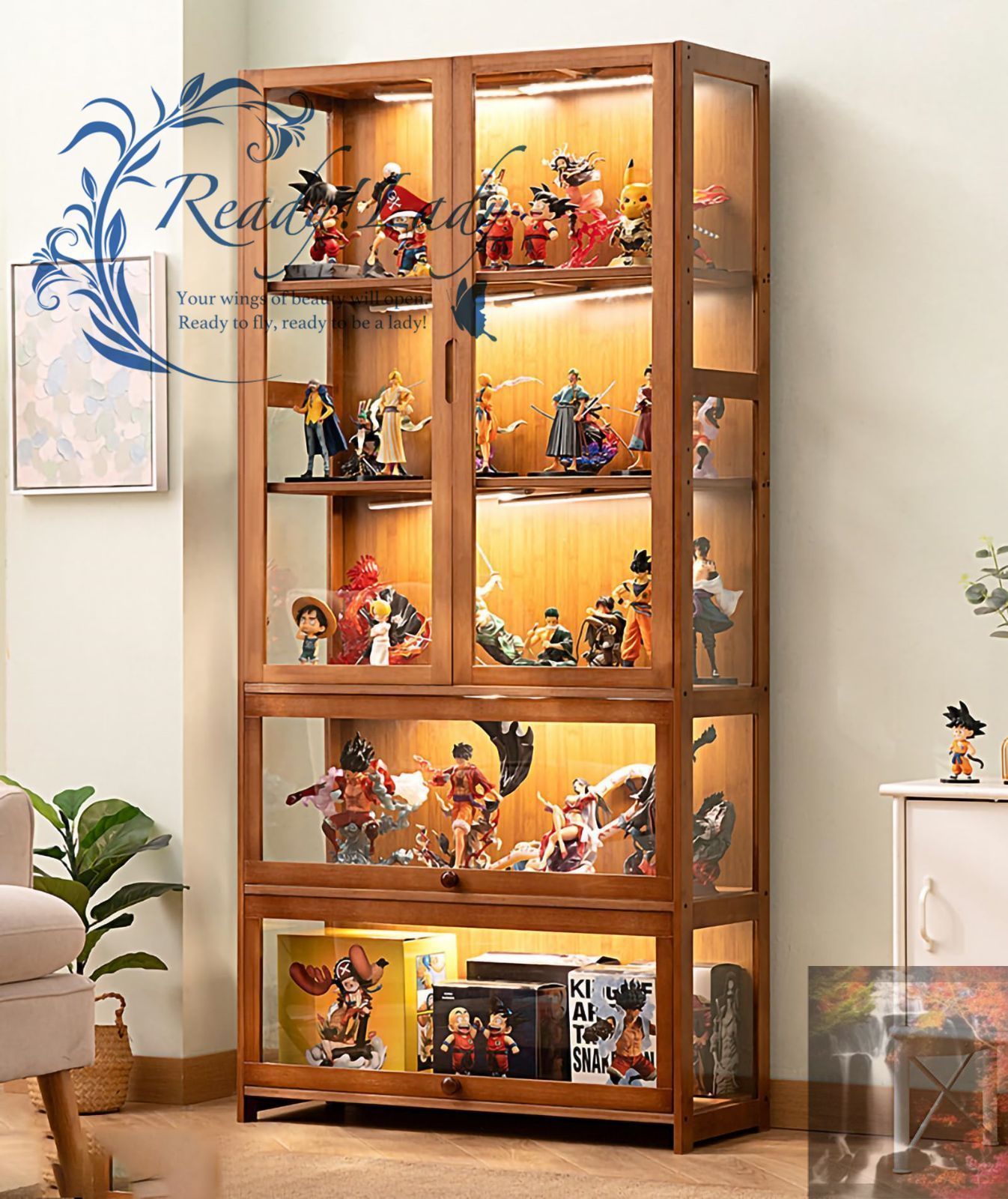 ショーケースフィギュア ディスプレイキャビネット コレクションケース