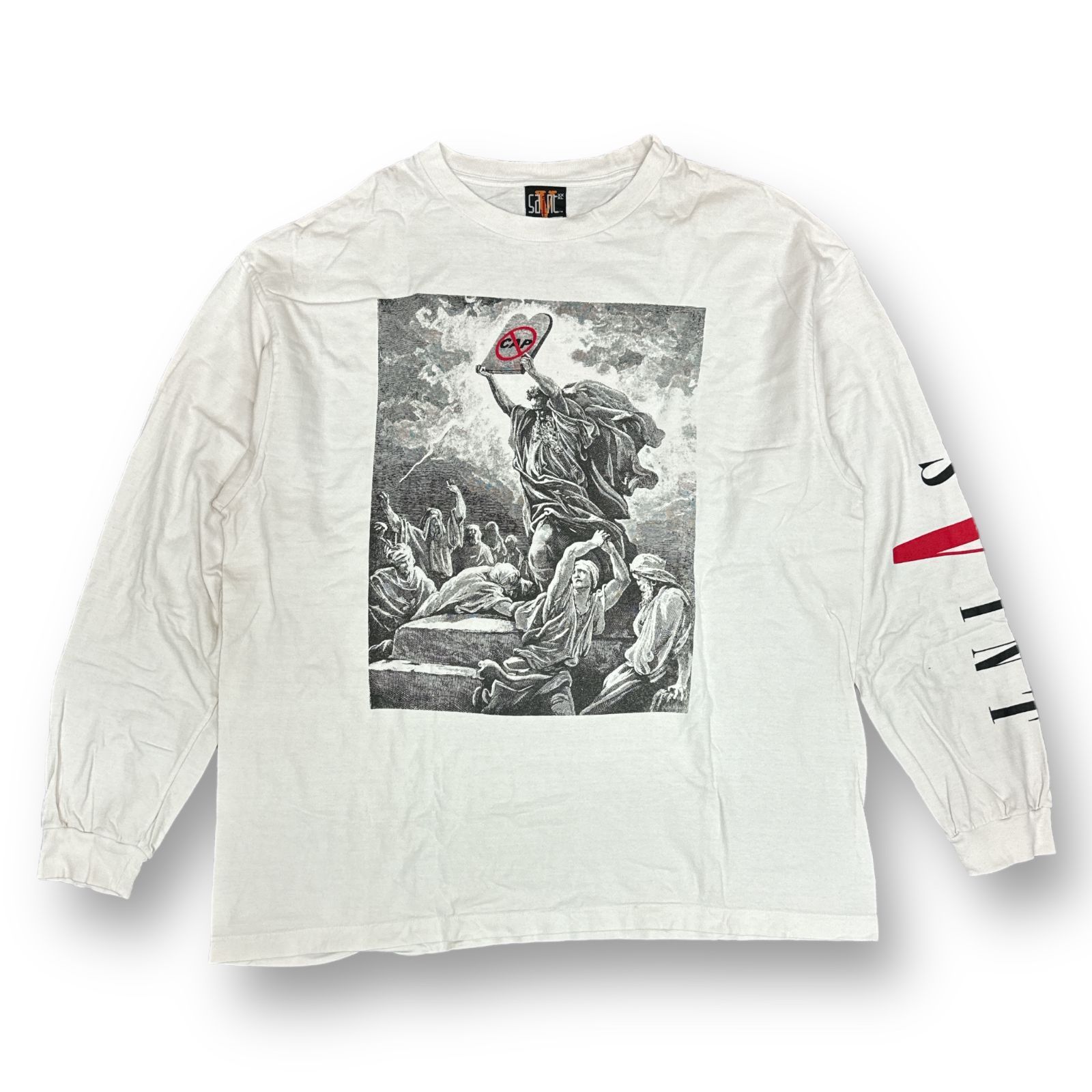 SAINT MICHAEL SM-S22-0000-069 LS TEE VLONE WHITE コラボ ロングスリーブ Tシャツ セントマイケル  ヴィーロン XL 66819A3 - メルカリ