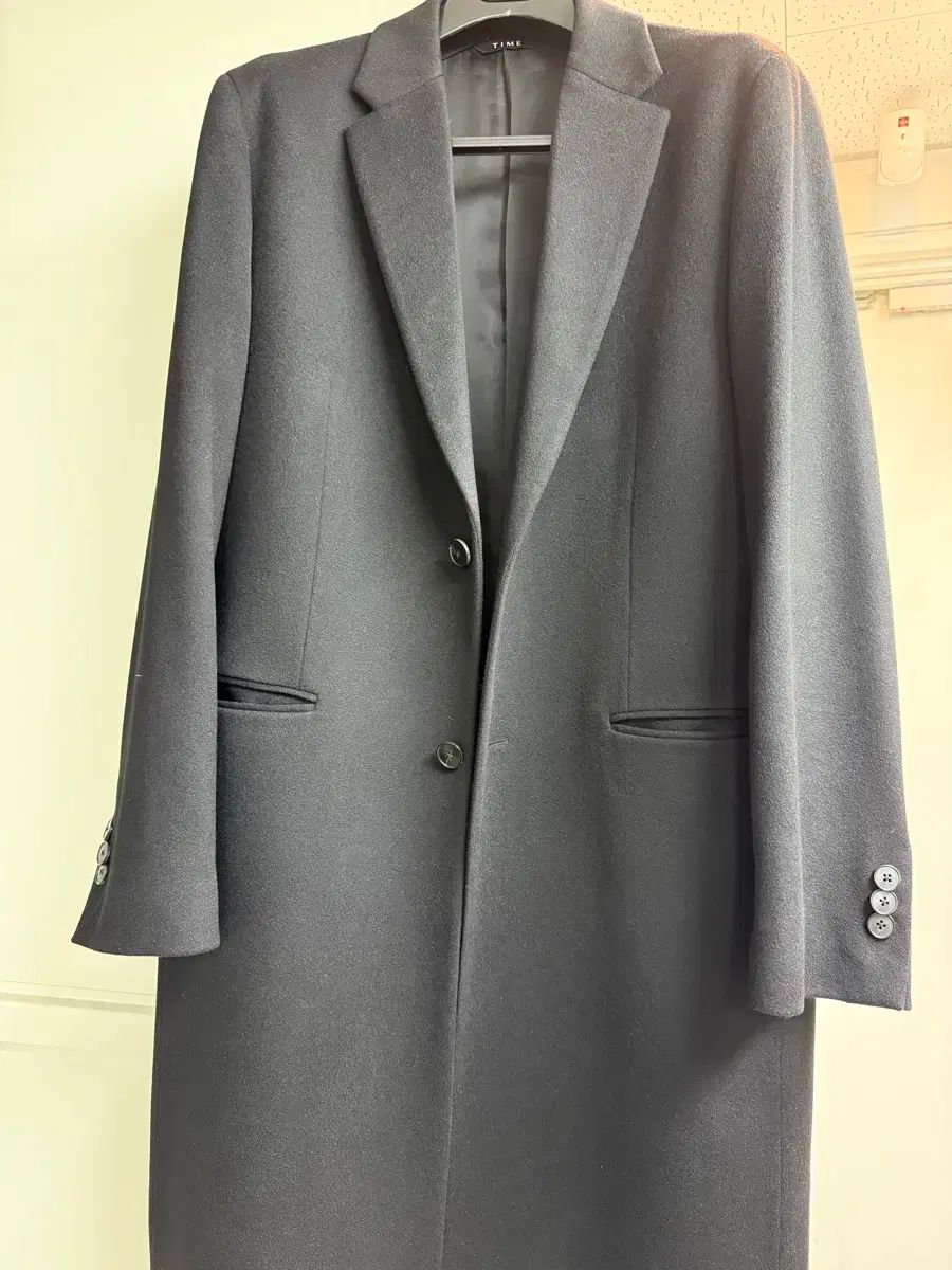 TIME HOMME カシミア シングルコート ブラック