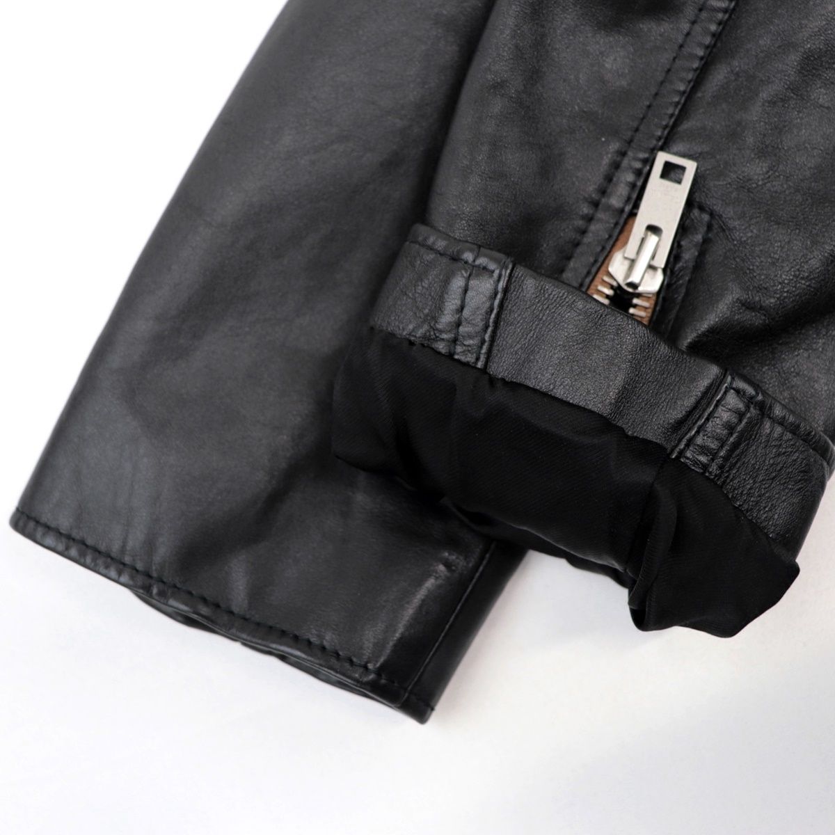 美品 セリーヌ 20SS ウォッシュドカーフスキン レザーライダース