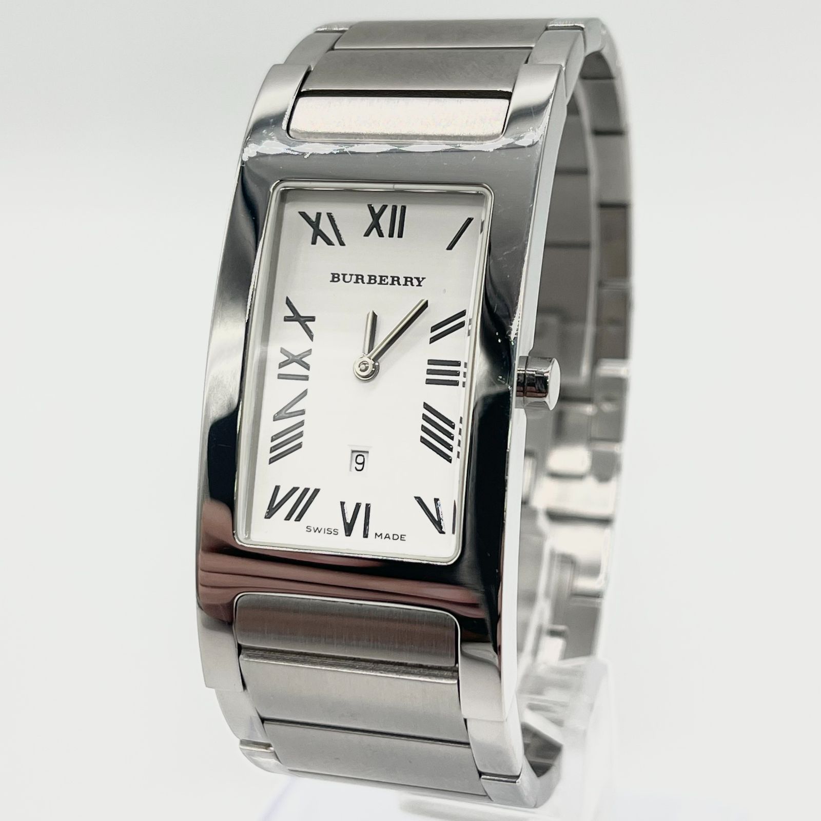 BURBERRY バーバリー 14000G ホワイト文字盤 クオーツ メンズ 腕時計 