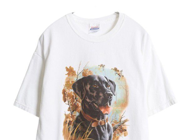 犬アートプリントシャツ セール】ドッグ アート プリントTシャツ/ アニマルプリントT