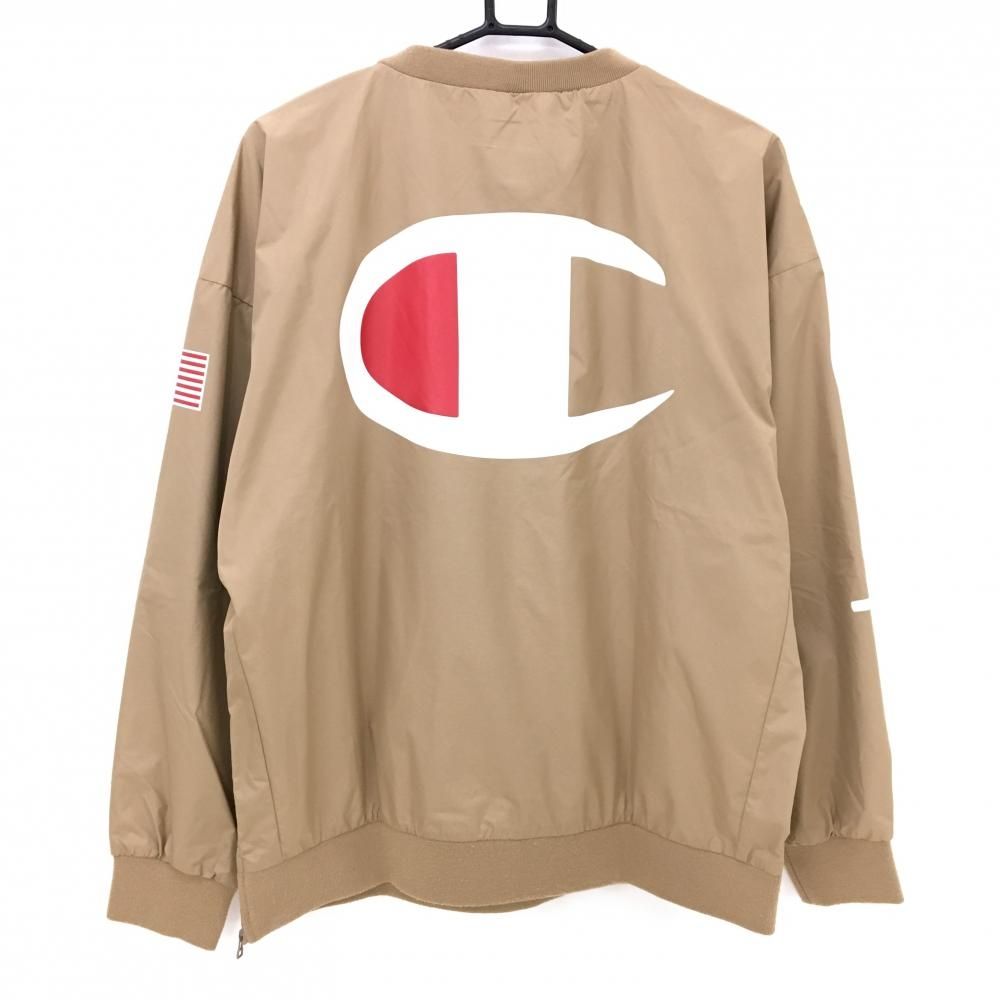 Champion - 【美品】チャンピオン スニード ブラウン 背面ビッグロゴ 裏地メッシュ ブルゾン  メンズ MEDIUM ゴルフウェア Champion 美品】チャンピオン スニード ブラウン 背面ビッグロゴ 裏地