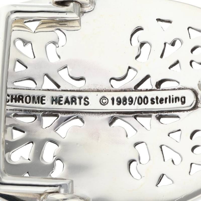  クロムハーツ BUCKL OVAL CROSS 1.5 1.5クラシックオーバルクロス シルバーバックル メンズ ベルト 小物