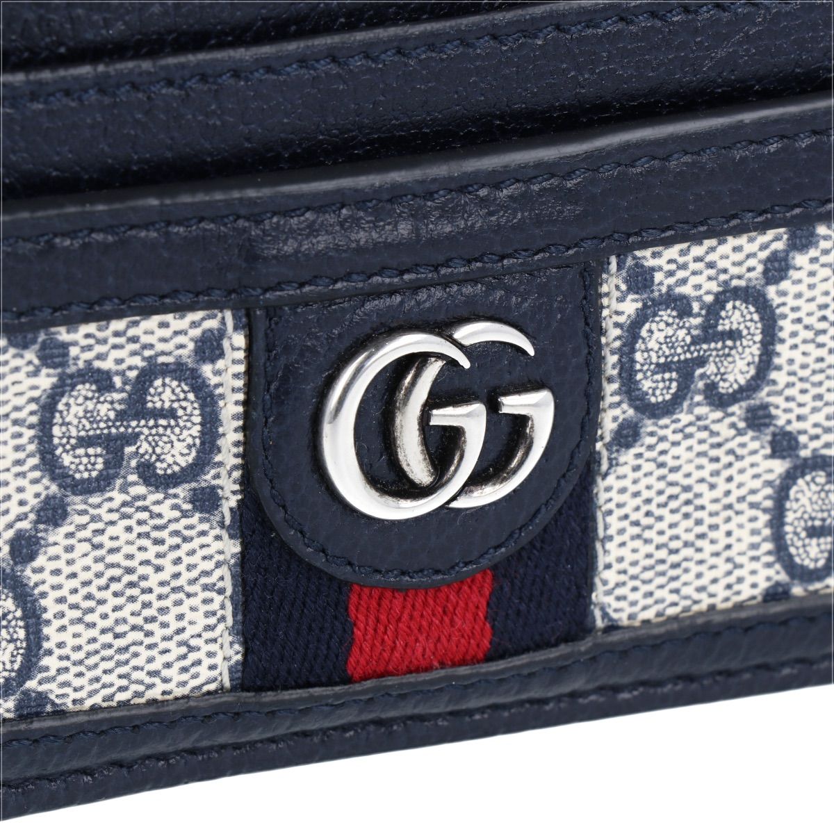 GUCCI】グッチ カードケース 523159 GGスプリーム キャンバス ネイビー