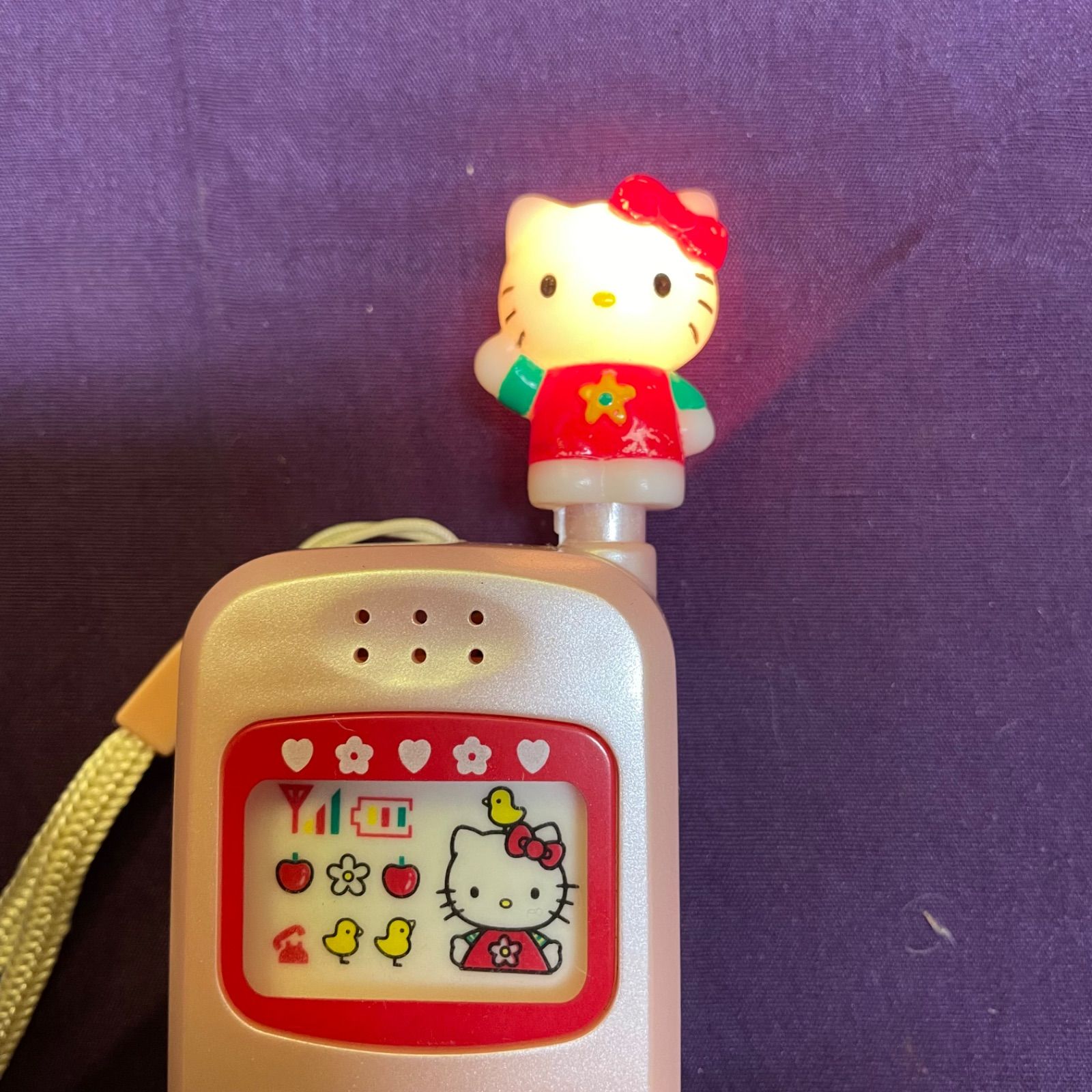 動作OK】キティ レトロ 携帯電話 ケータイ おもちゃ ハロー