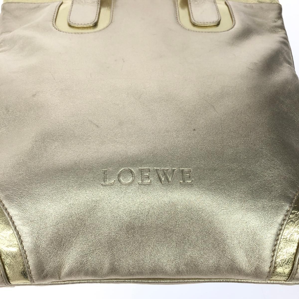 LOEWE ロエベ フラットトートバッグ ロゴ アナグラム ナッパ