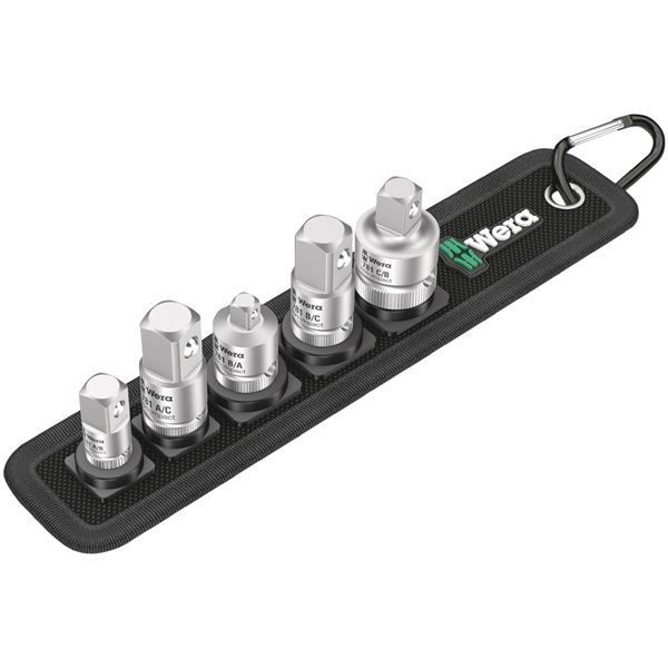 WERA ヴェラ 5点組 四角 ソケットアダプターセット ソケットベルト付 042680 工具 ツール DIY 作業工具 道具