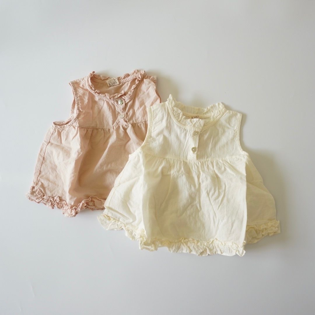 Blouse Sleeveless Frill - Lace | Ruffle Top USA SPELL – Fleur White Women's Fashion Luulla