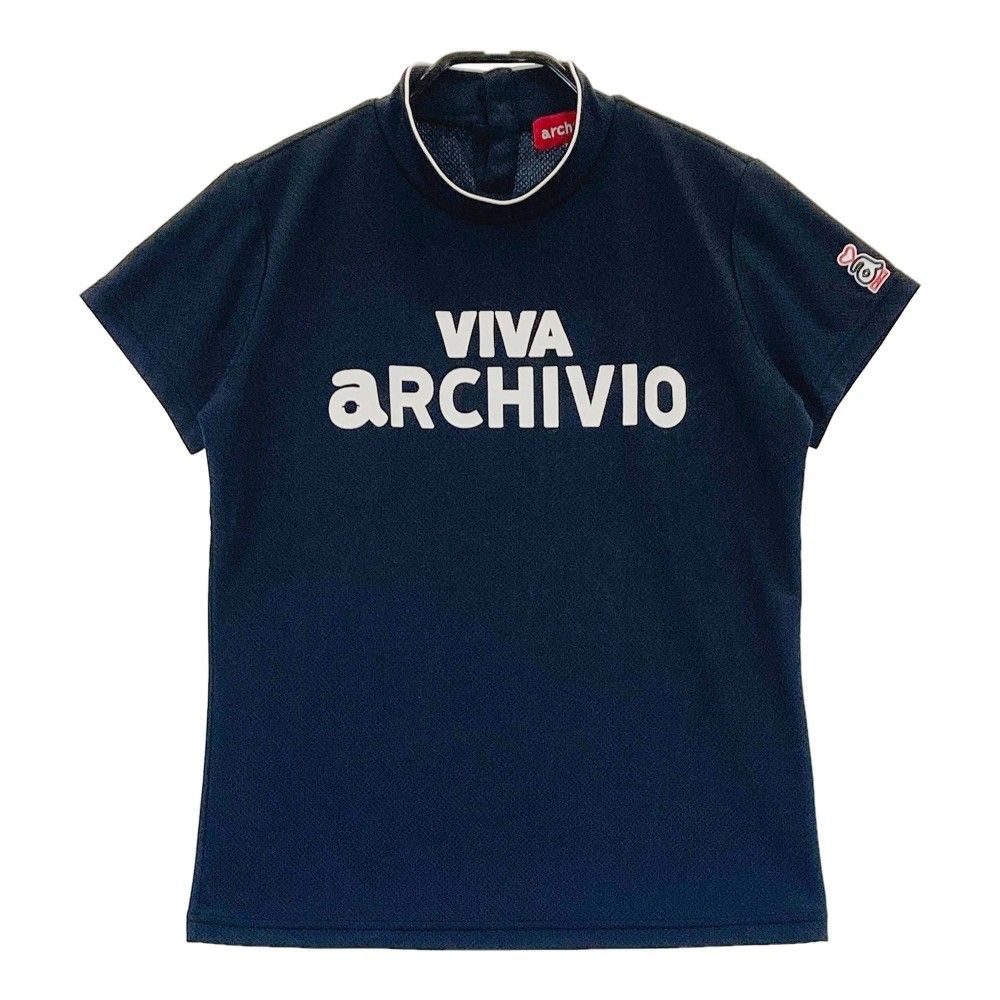 サイズ 36 ARCHIVIO アルチビオ ハイネック半袖Tシャツ ネイビー系 240101242856 ゴルフウェア レディース ストスト