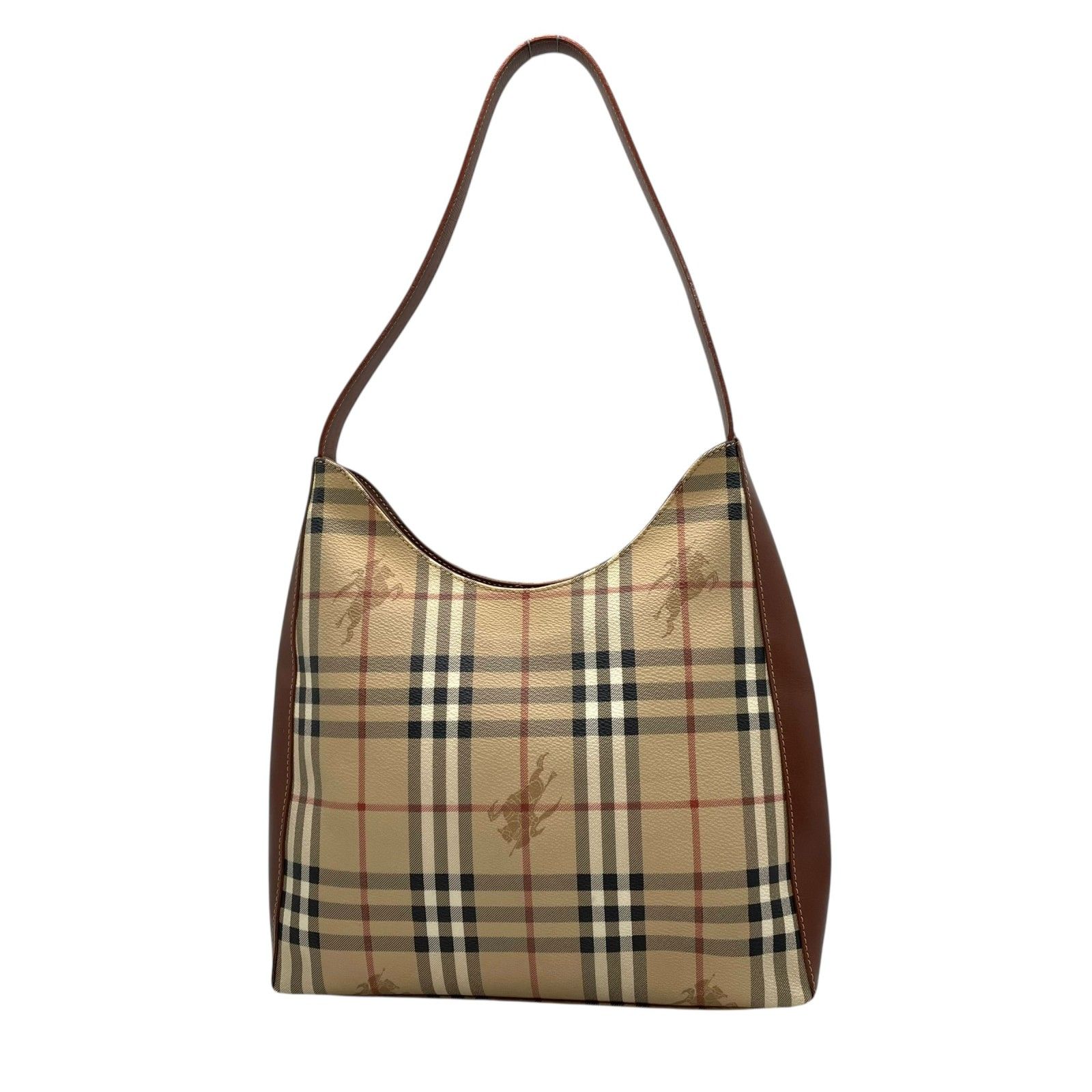 美品 BURBERRY バーバリー ノバチェック シャドーホース ワン