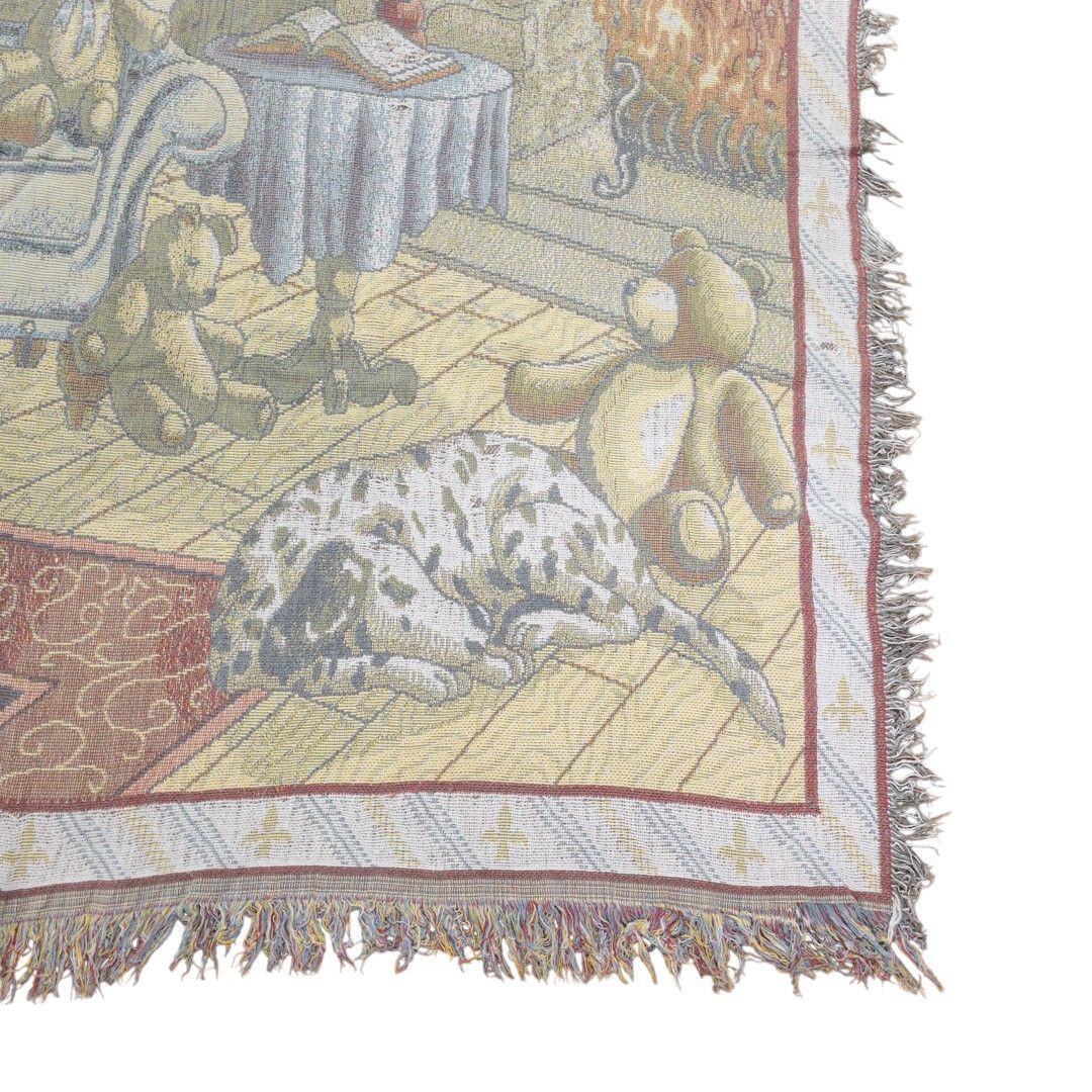 テディベア 犬 マルチカバー ソファーカバー ヴィンテージラグ 186x140