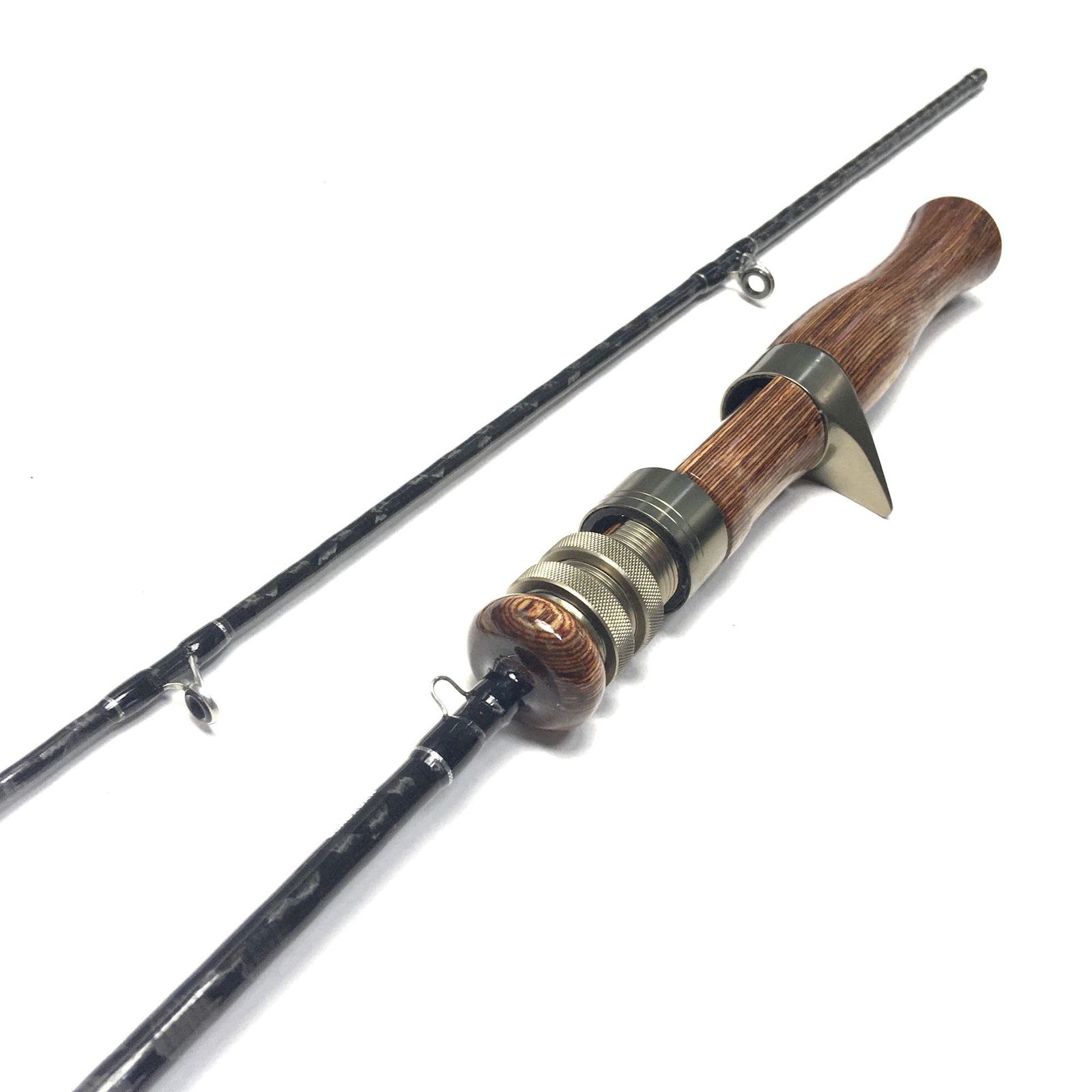 新品未使用　希少日本黒柿　ベイトグリップ　天然木 トラウト　バス　フィネス 01 FHF ロッド グリップ NEW 黒柿 ベイト用 ハンドル ウッド