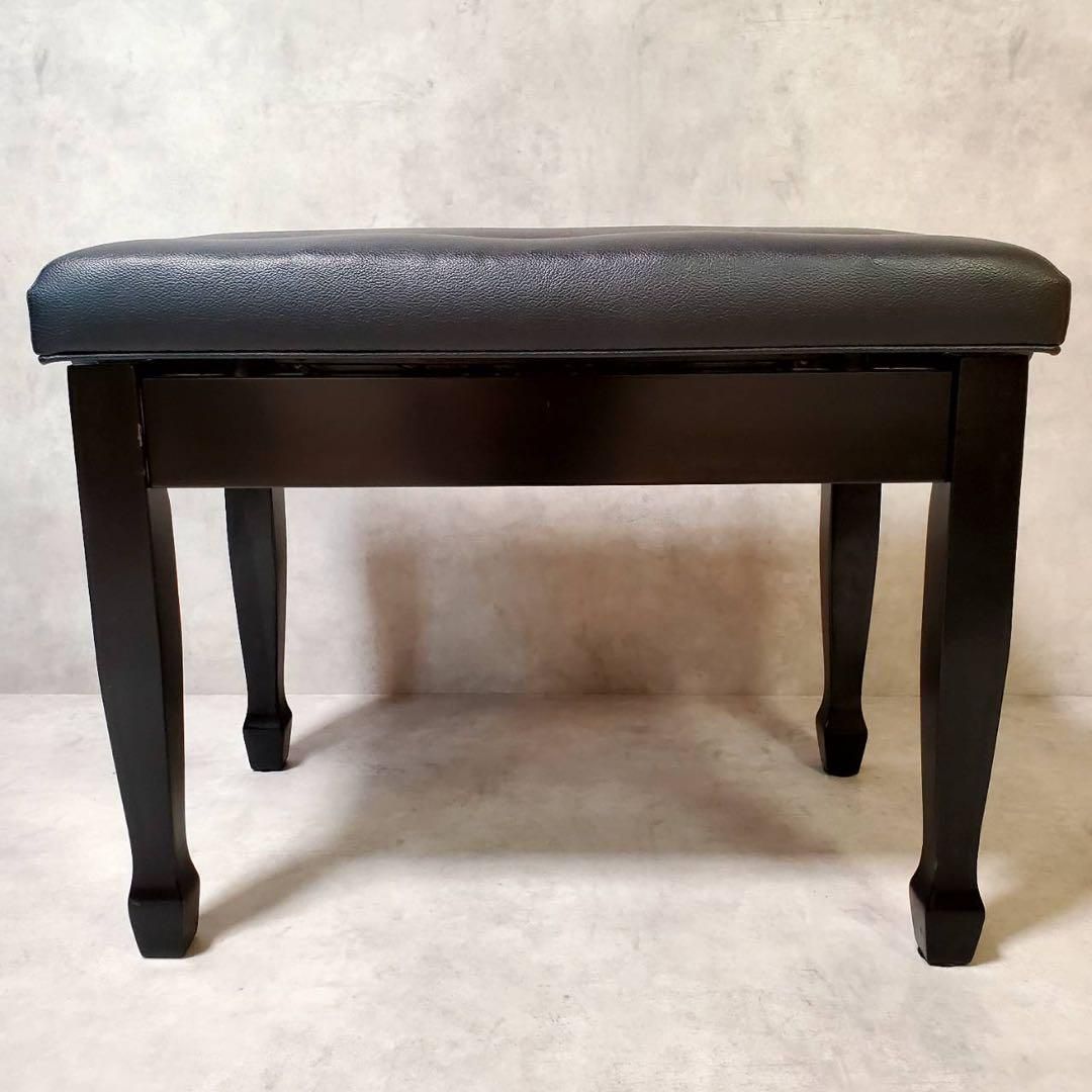 【高級】ピアノ椅子 猫脚 日本製 両手ハンドル 高さ調整式 黒 レザー ブラック 高級】ピアノ椅子 猫脚 日本製 黒 レザー 高さ調整式 両手