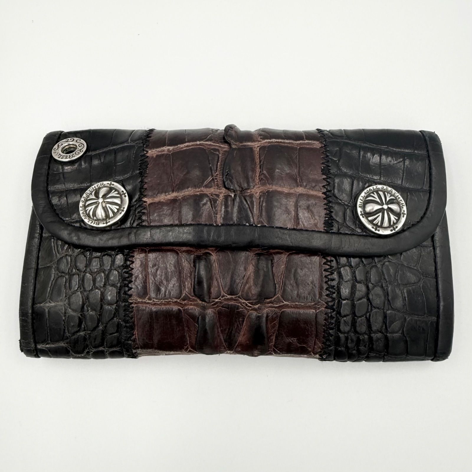 ビルウォールレザー アリゲーター メンズ 長財布 財布