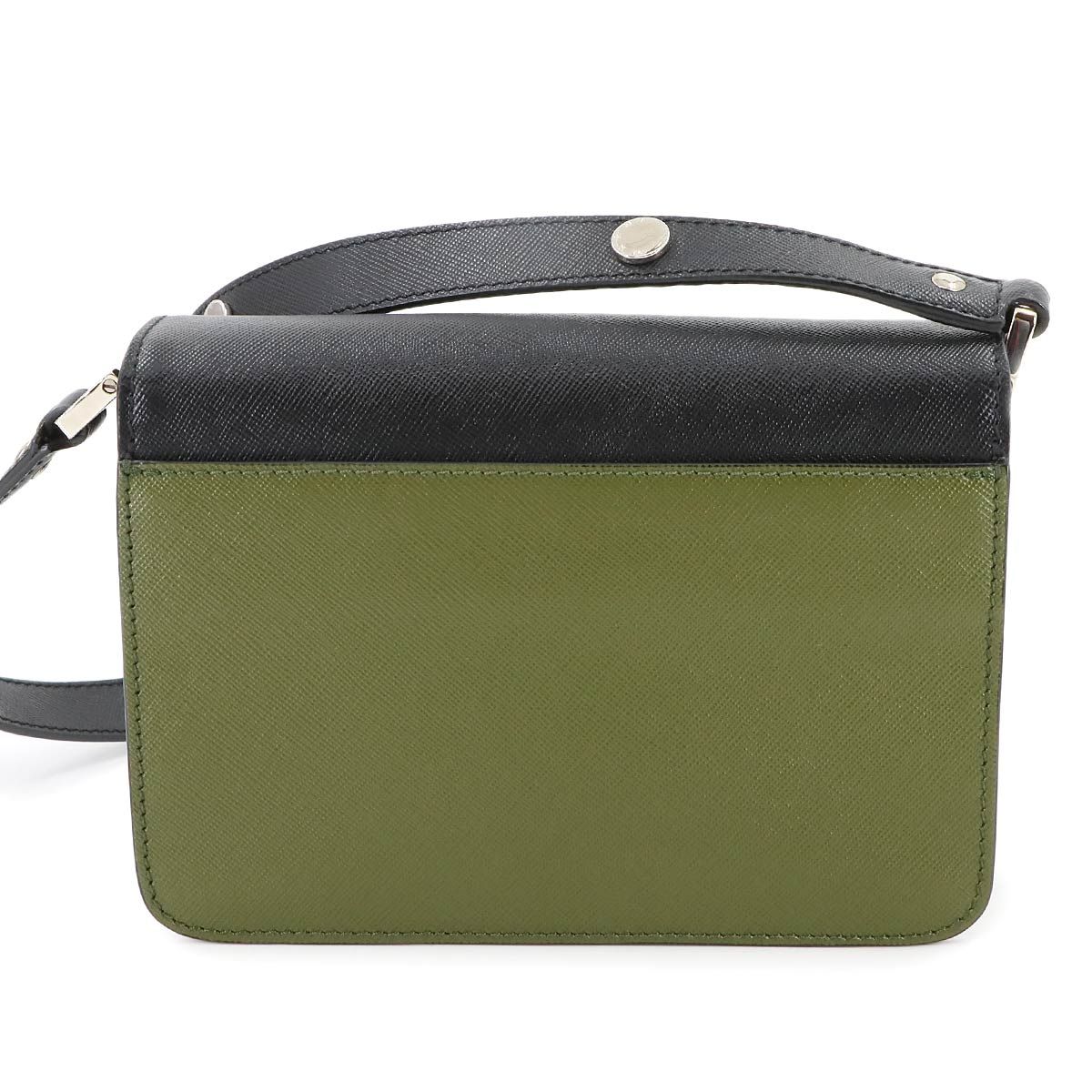 繰り返しのある ♥ 展示品 マルニ MARNI トランク ミニ ショルダー バッグ レザー ブラック グリーン ブラウン Mini Trunk Shoulder Bag 90287658