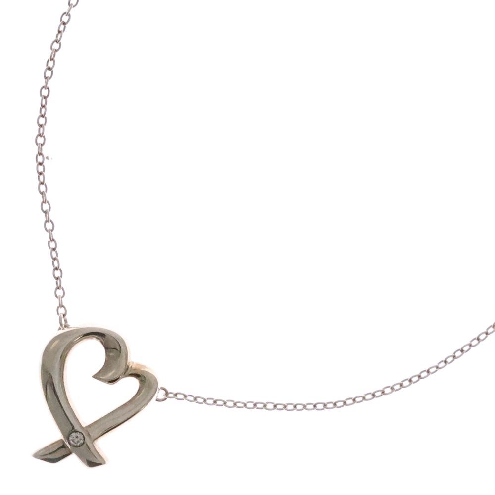 正規品TIFFANY&COティファニー ラビングハート Ag925 ネックレス TIFFANY&Co (ティファニー) ラビングハート 1PD ネックレス