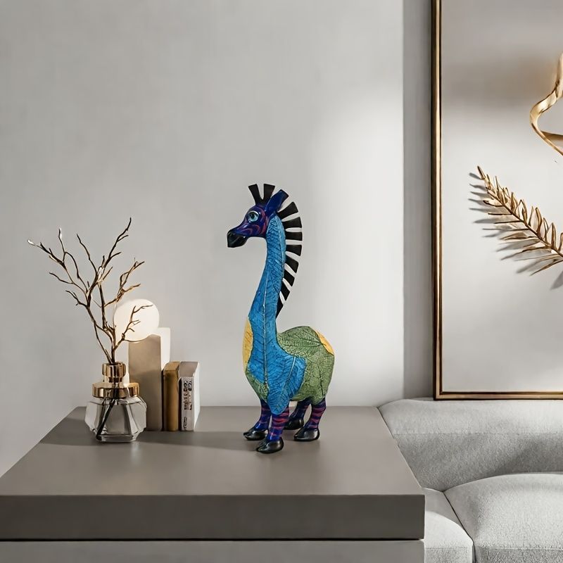 集中力を高める オブジェ 置物 カラフルなシマウマ しまうま アニマルオブジェ おしゃれ モダン インテリア リビング ダイニング 玄関 寝室 装飾 オーナメント 樹脂 プレゼント ギフト オシャレ 棚装飾