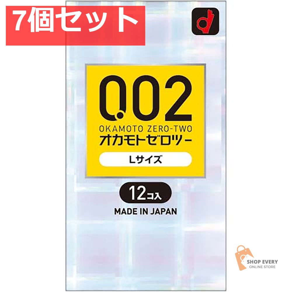 オカモトゼロツー Lサイズ 0.02コンドーム 12個入 7個セット