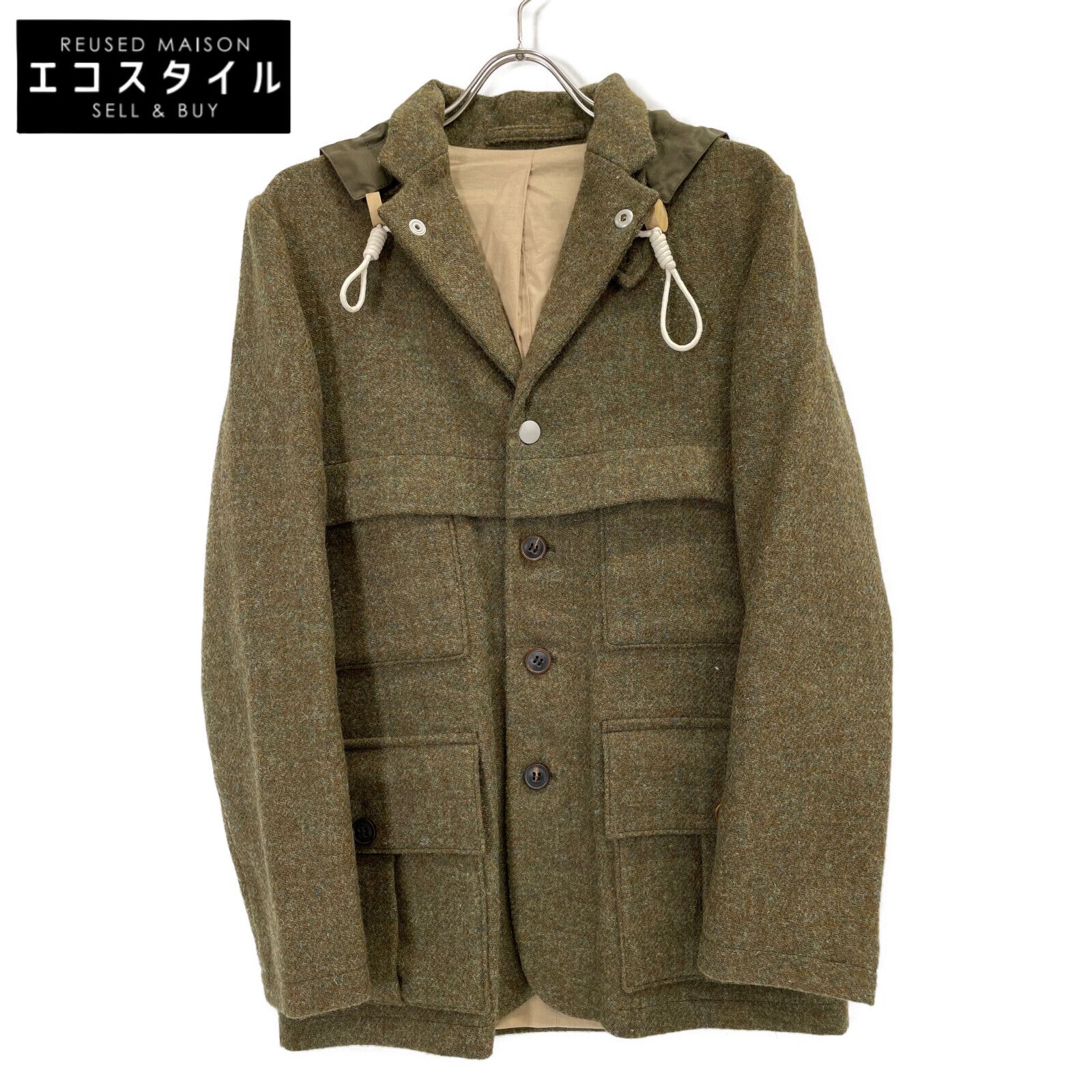 NIGEL CABOURN ナイジェルケーボン ×ﾊﾘｽﾂｲｰﾄﾞ ｶｰｷ 80331180005 SHERPA 1930'S JACKET 46 -  メルカリ