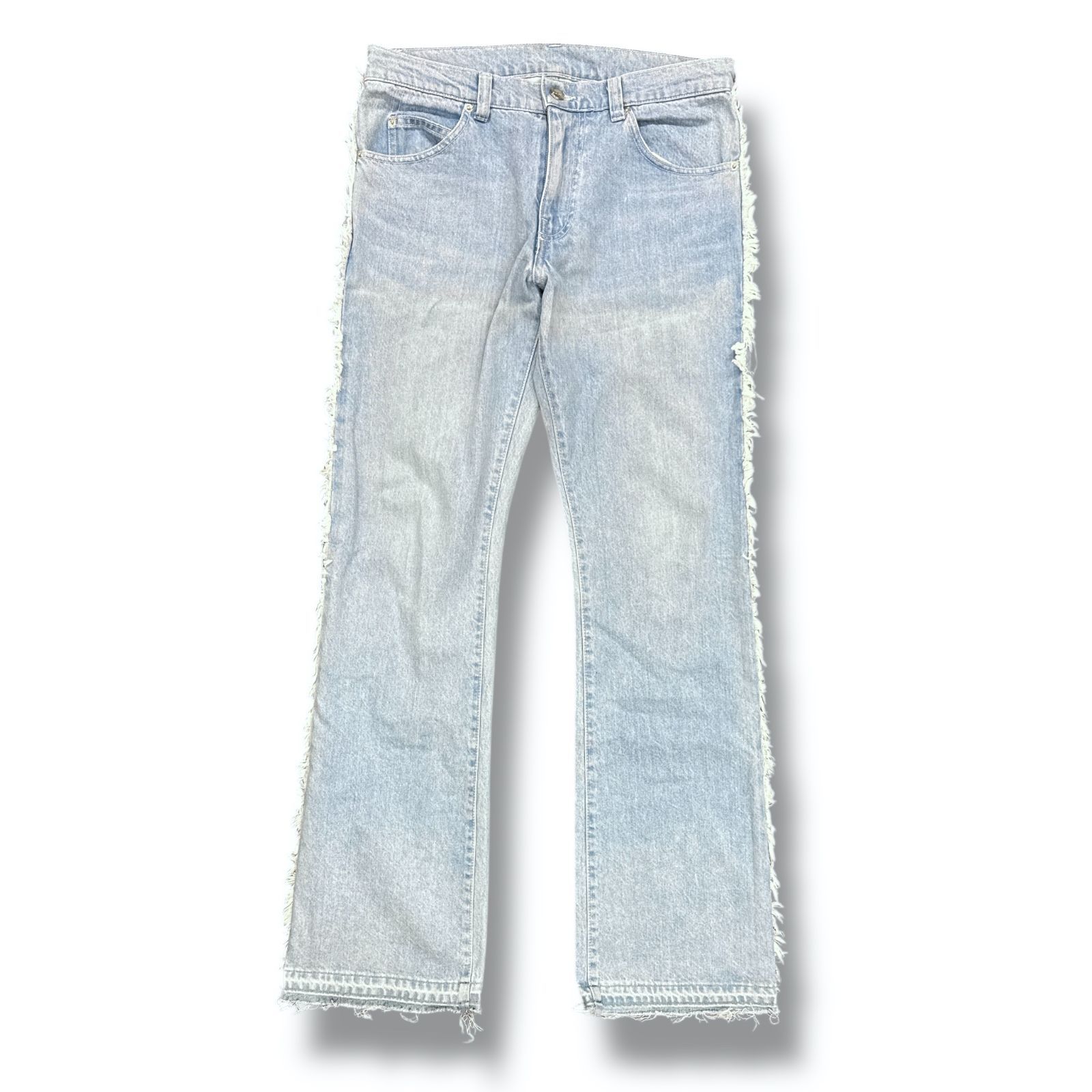 参考上代40700円 SKINS 23SS FRINGE DENIM PANTS フリンジデニムパンツ 