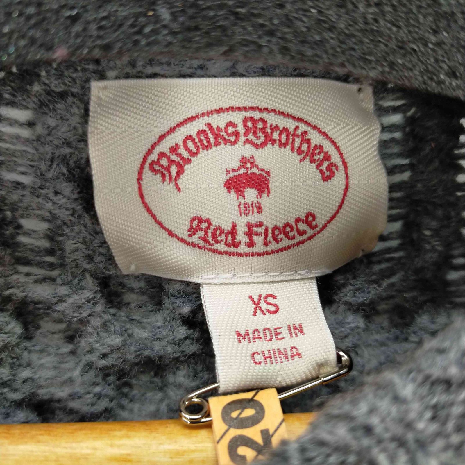 ブルックスブラザーズレッドフリース BROOKS BROTHERS REDFLEECE 切替ケーブル編みクルーネックニット メンズ XS