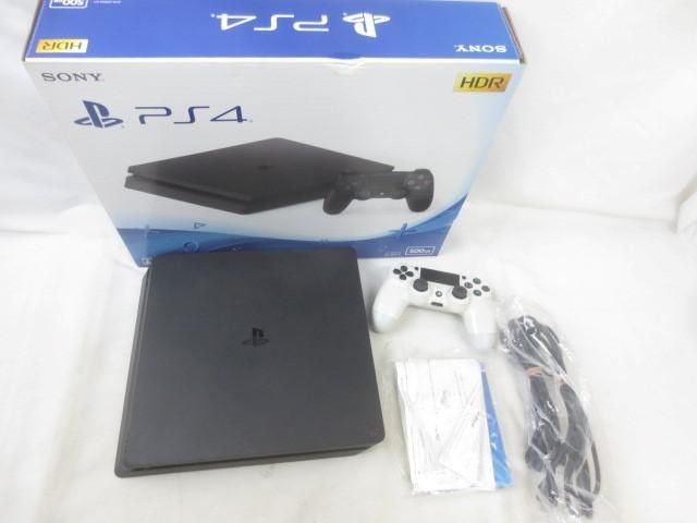  中古品 ゲーム プレイステーション4 PS4本体 CUH-2100A ジェットブラック 500GB 動作品 周辺機器 箱説付き