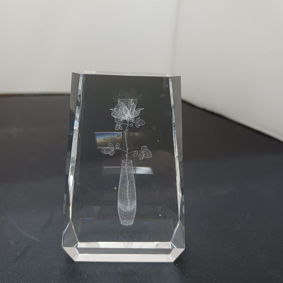 父の日 プレゼント クリア ガラス インテリア 感謝の楯 文鎮 クリア