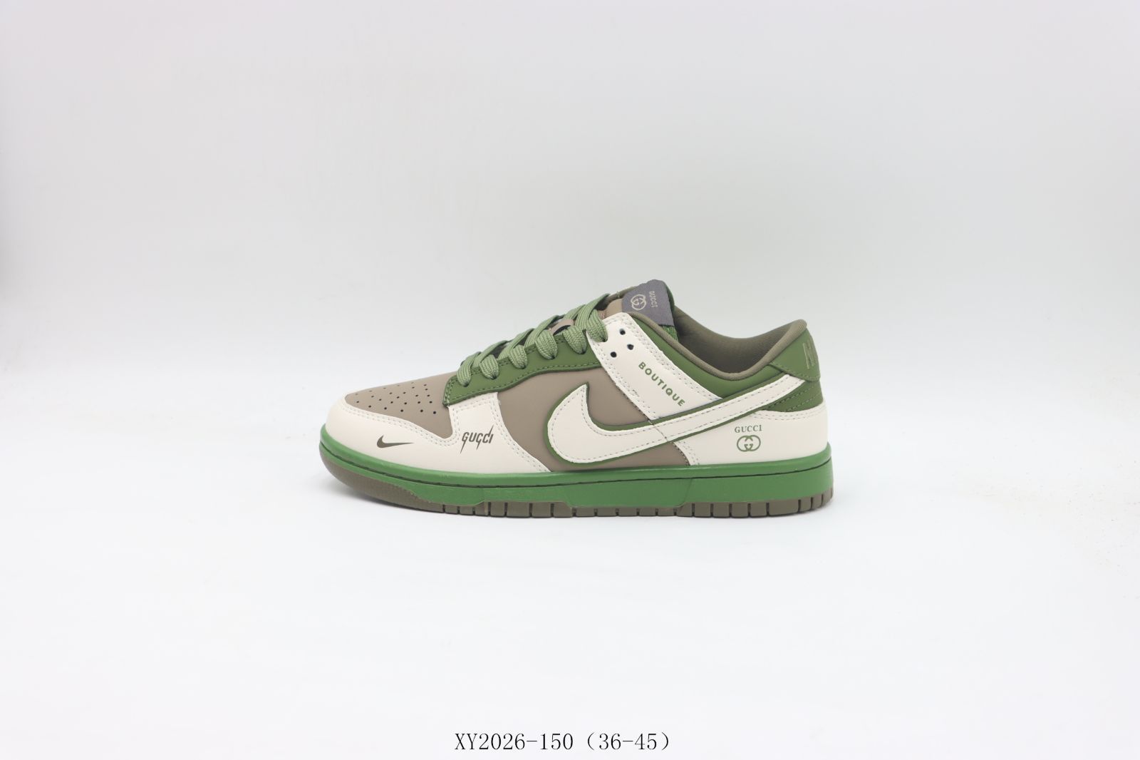 今日 Nike ナイキ スケートシューズ XY2026-150 ホワイトグリーンブラウン-WTO輸入3