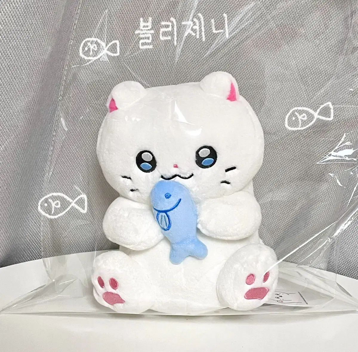 未開封) 新品 魚 ぜひ くっついた ニャハンマン チュンベ 中 添付 人形 キーリング