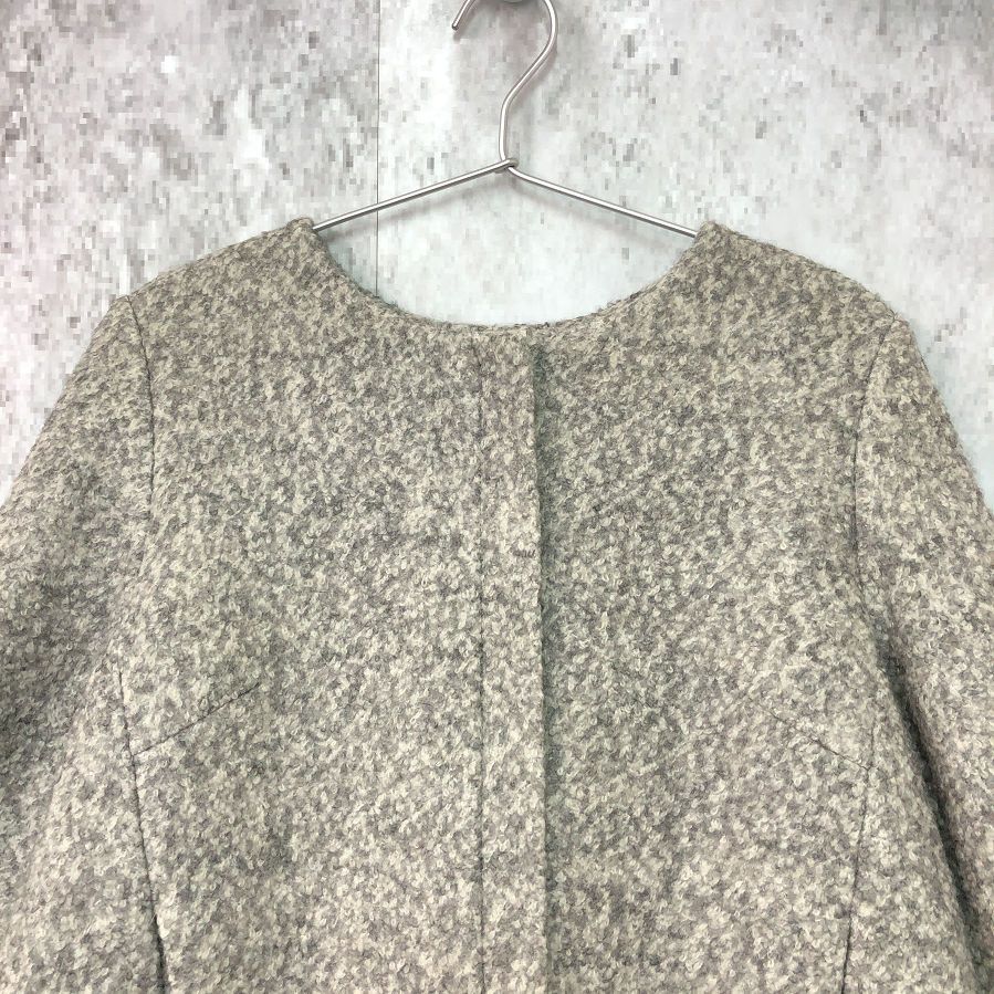 mink chair ミンクチェアー ノーカラー ジャケット グレー 2サイズ 〇