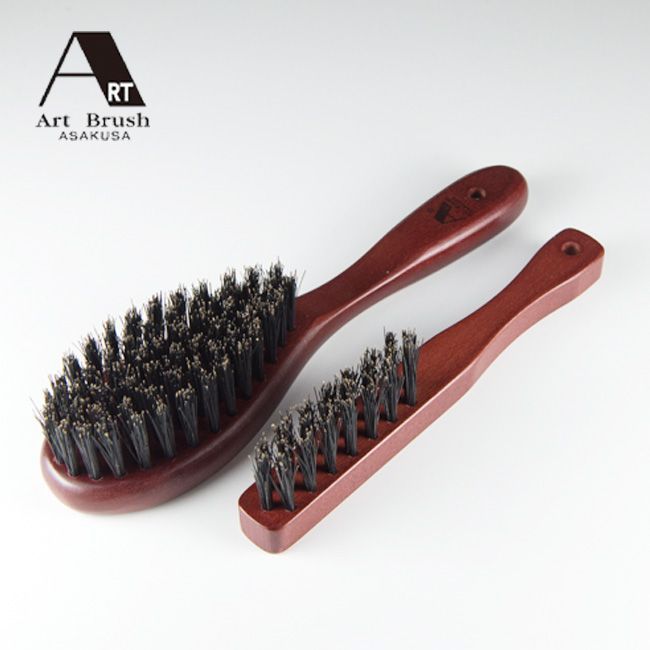 アートブラシ社 猪毛ヘアブラシ かみのこまち 大小セット B000047 ヘアブラシ|猪毛ブラシ|頭髪|ブラッシング