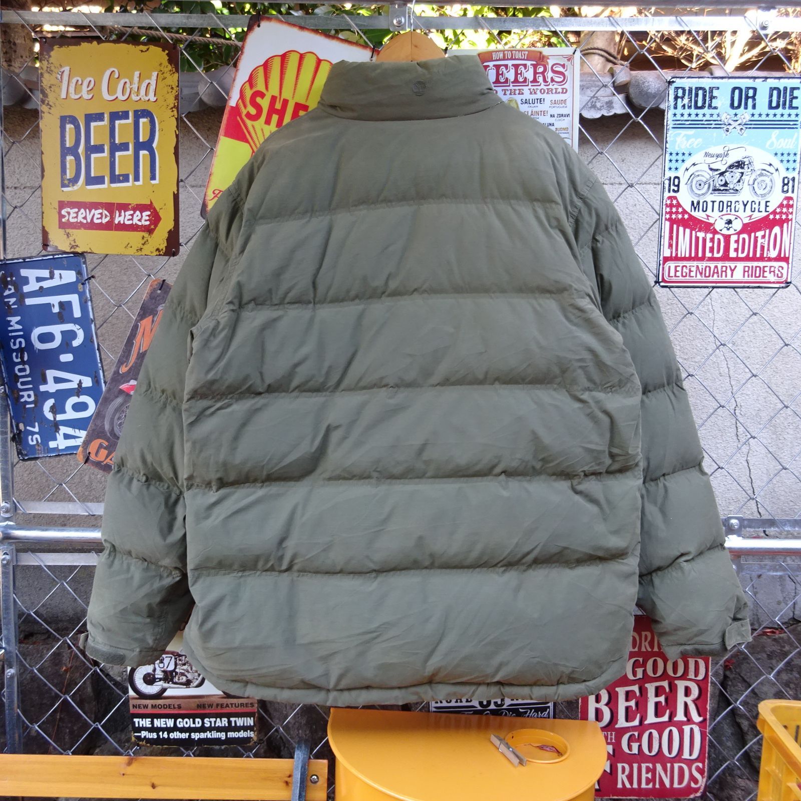 ティンバーランド ダウンジャケット XXL カーキ フルジップ
