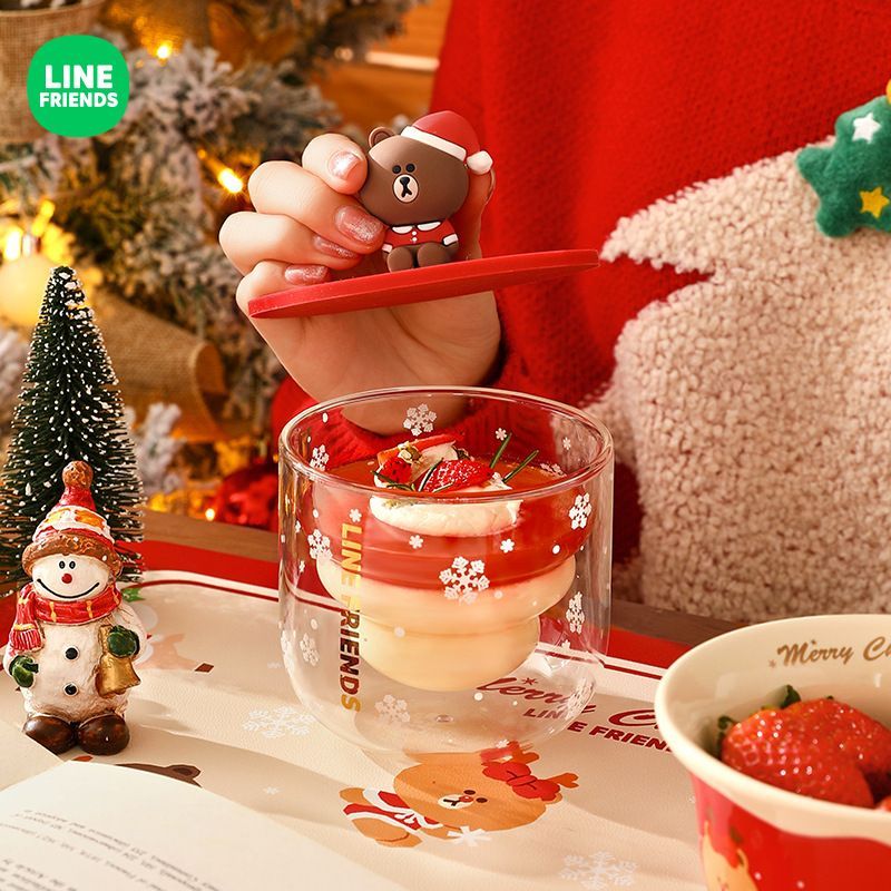 LINE FRIENDS クリスマス　食器セット 5点　限定グッズ 海外正規品 クリスマス食器セット 5点入り LINE FRIENDS 正規品 - メルカリ