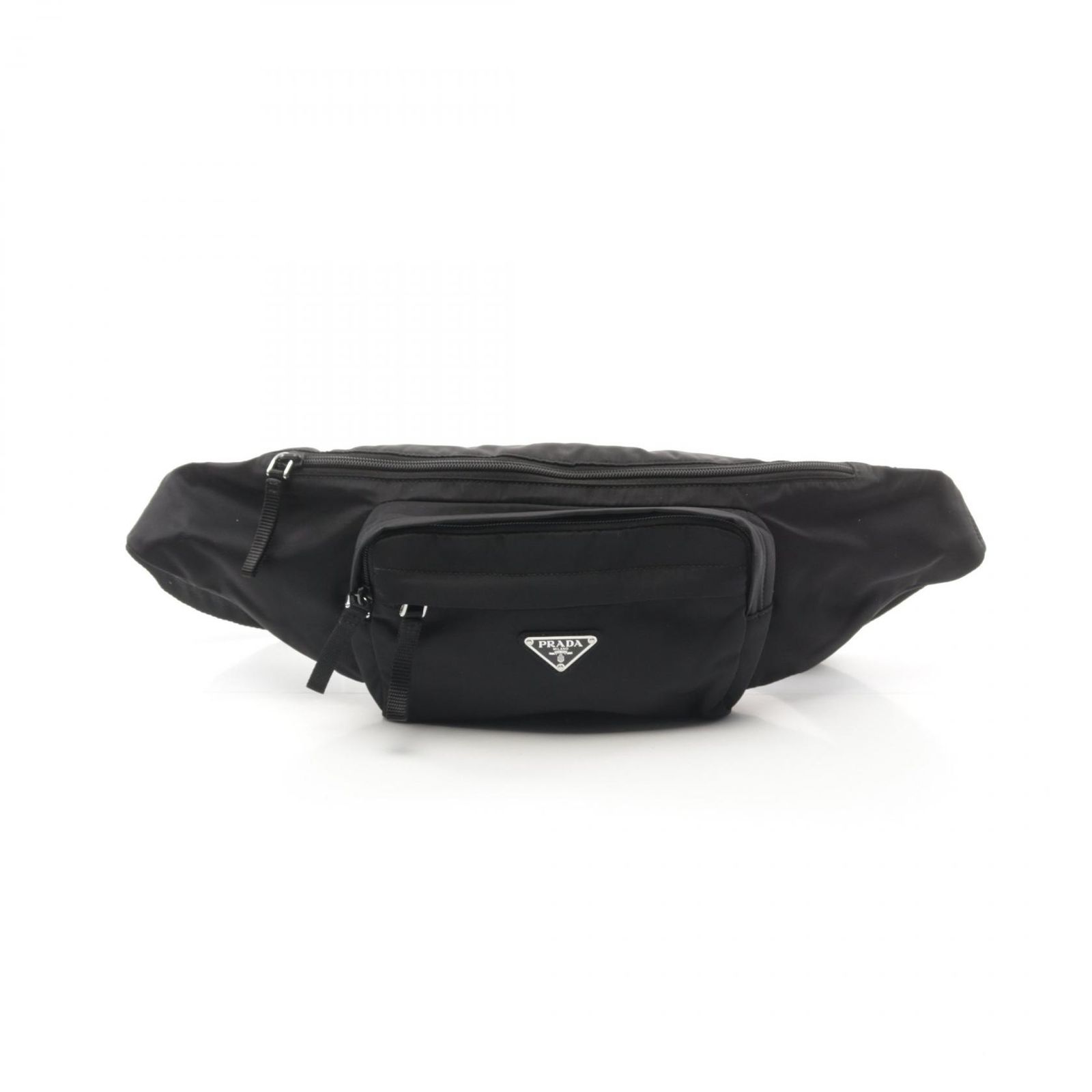 極美品】PRADA ウエストバッグ 2VL005 三角ロゴ 黒 RFID認識済 PRADA