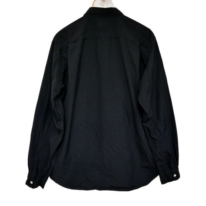コムデギャルソン　オムプリュス　ポリ縮　長袖シャツ　ブラック　ブラウス　ロング COMME des GARCONS HOMME PLUS コムデギャルソンオムプリュス
