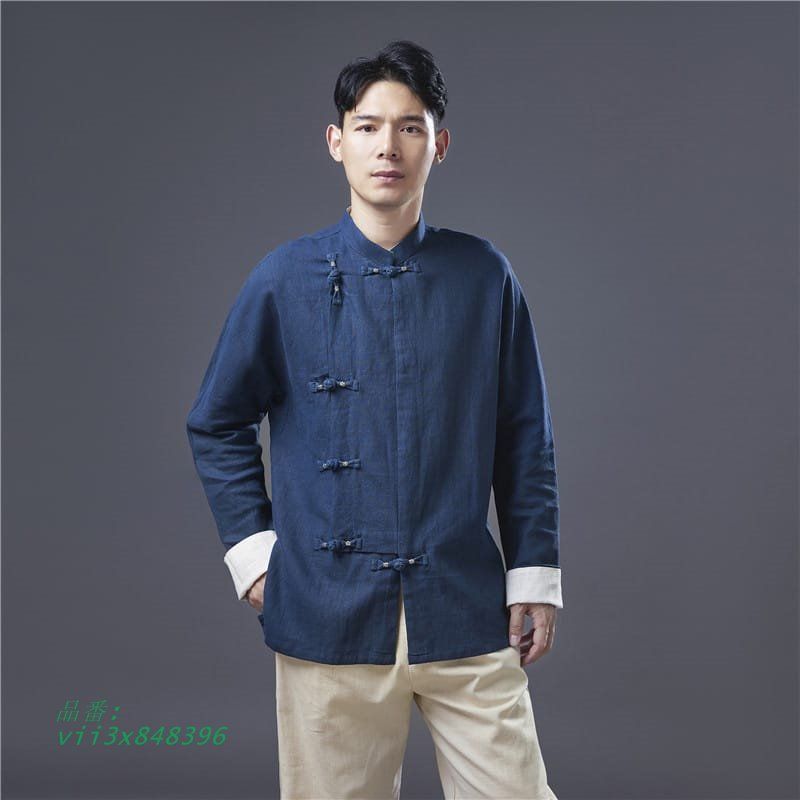 チャイナ服 メンズ ジャケット カンフー服 男性用 変則前立て
