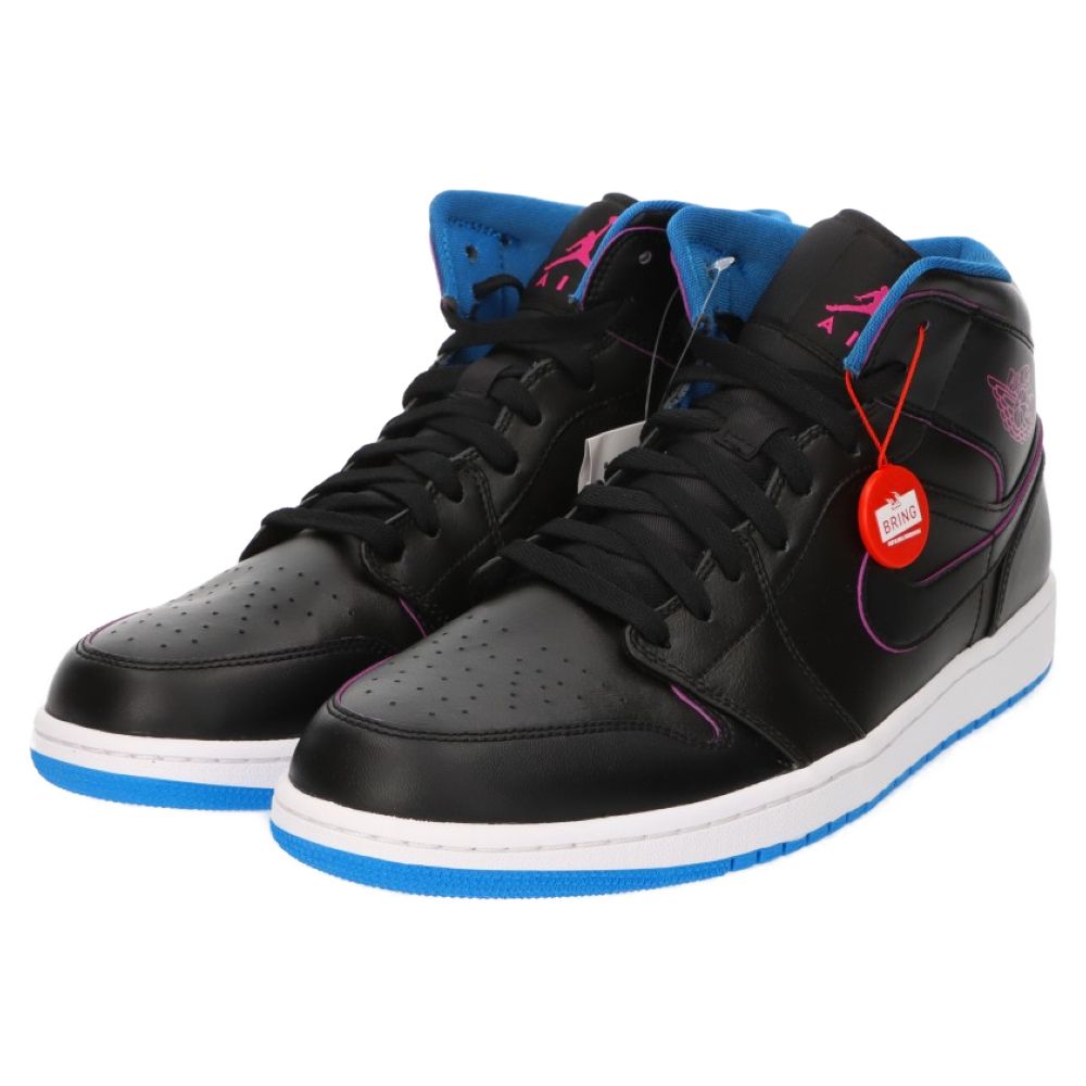NIKE ナイキ AIR JORDAN 1 Retro Mid Radio Raheem エアジョーダン1 ミッド ラジオ ラヒーム ハイカットスニーカー US13/31cm ブラック 554724-029 NIKE (ナイキ) AIR JORDAN 1 Retro Mid Radio Raheem エアジョーダン1
