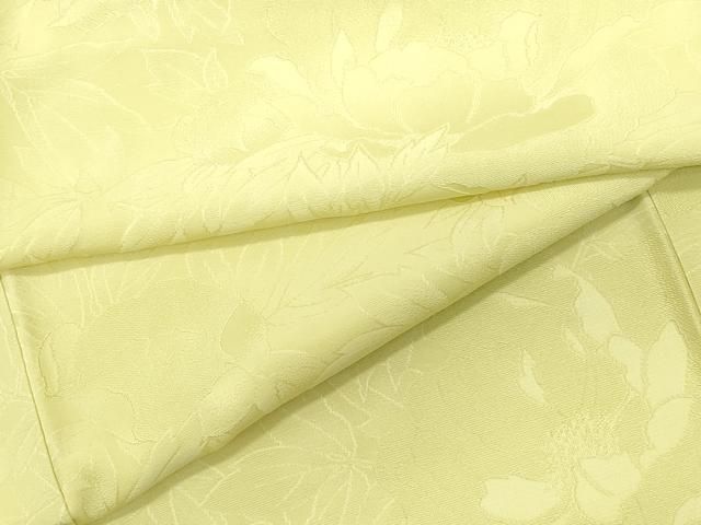 平和屋着物●上質な色無地 牡丹地紋 淡香色 正絹 CAAZ0959vf