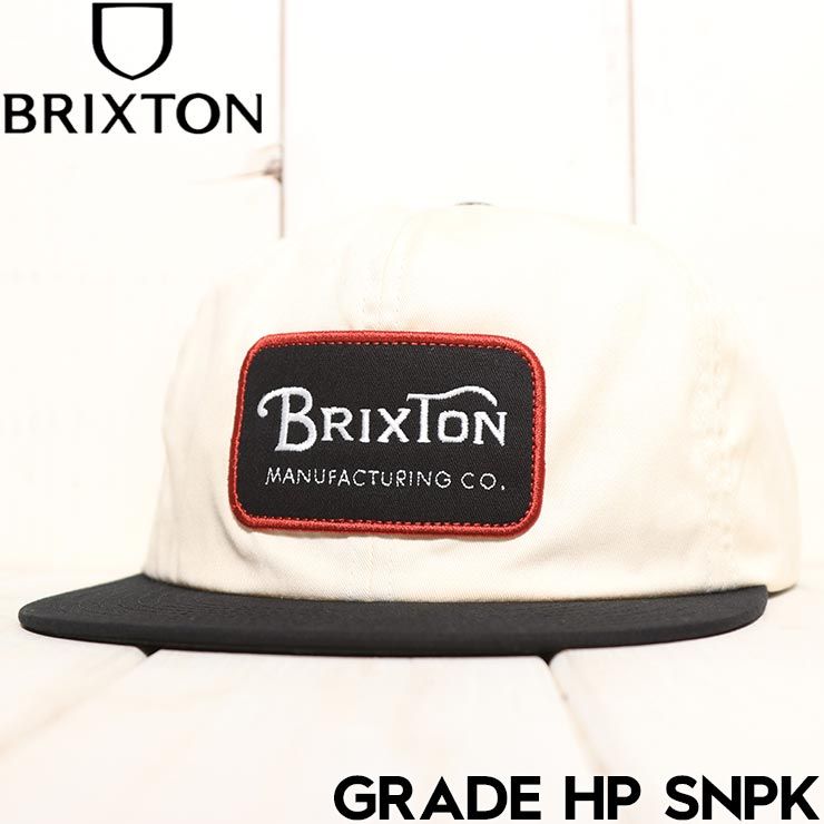 スナップバックキャップ 帽子 BRIXTON ブリクストン GRADE HP SNPK 10697 OFFBK 日本代理店正規品
