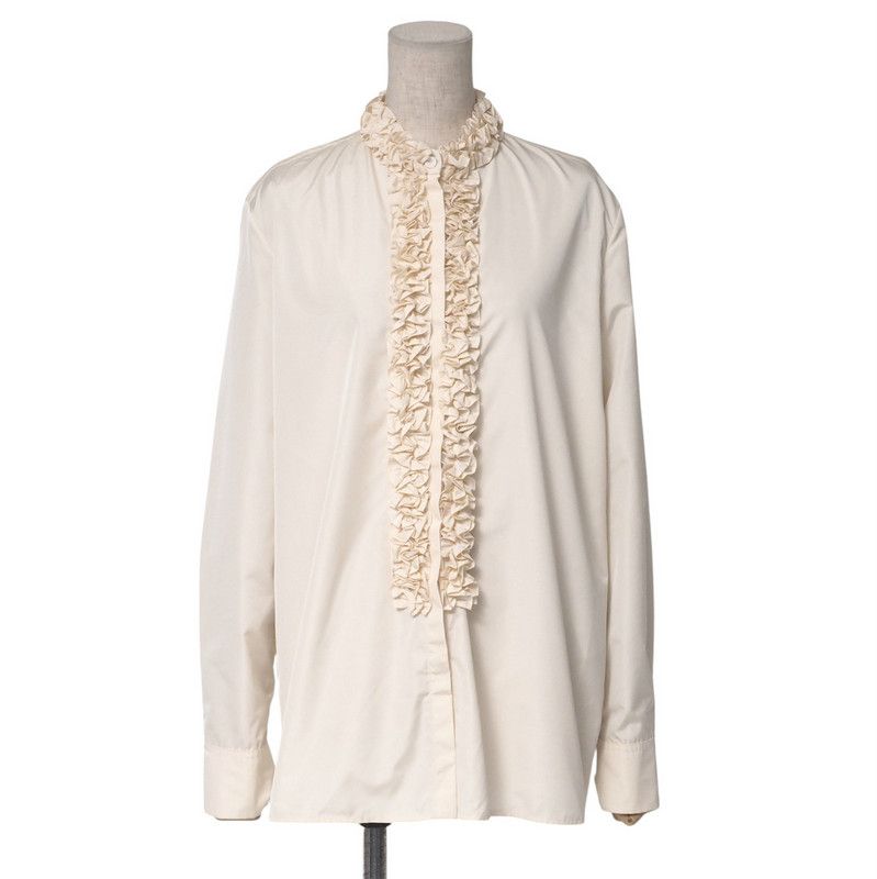 2023SS□JIL SANDER ジルサンダー 長袖シャツ サイズ34 フリル  