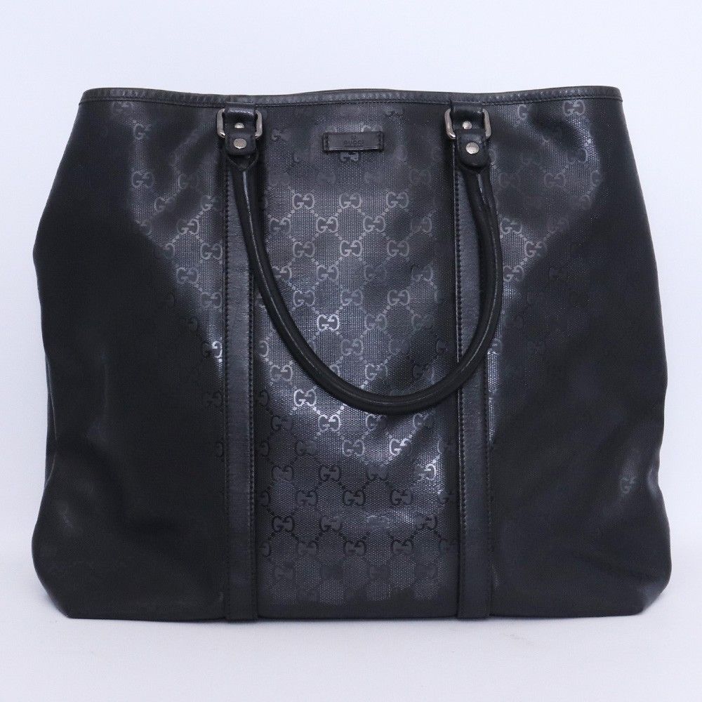 GUCCI GGインプリメ トートバッグ PVC レザー ブラック 223668 527066 