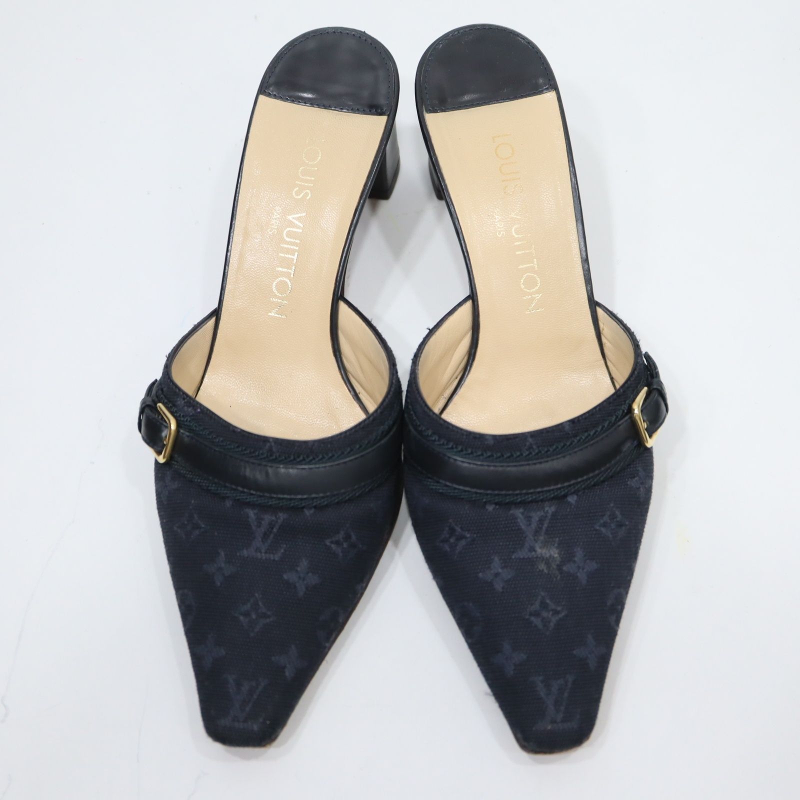 LOUIS VUITTON ルイヴィトン LV ミュール ポインテッド サンダル